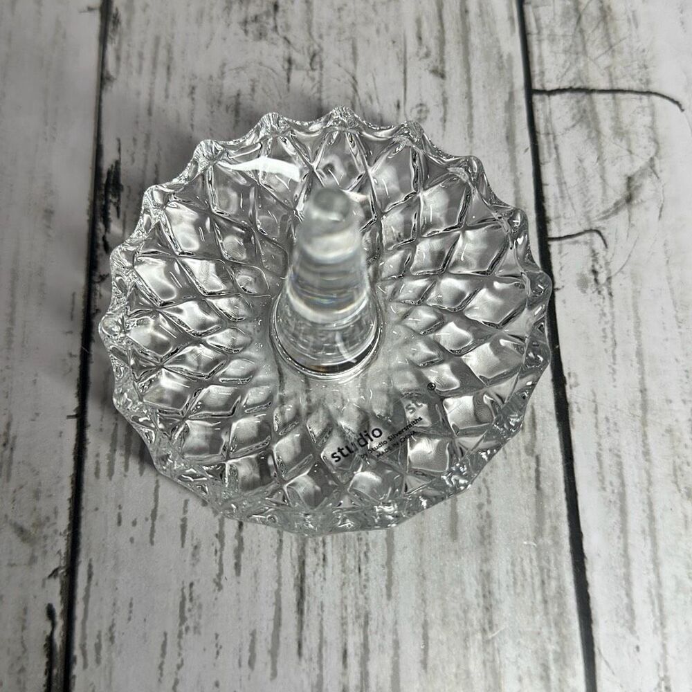 Cellini Collection Fine Crystal Ring Holder Studio Crystal Godinger 2”